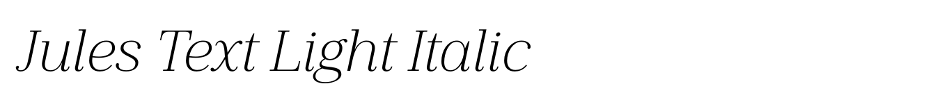 Jules Text Light Italic